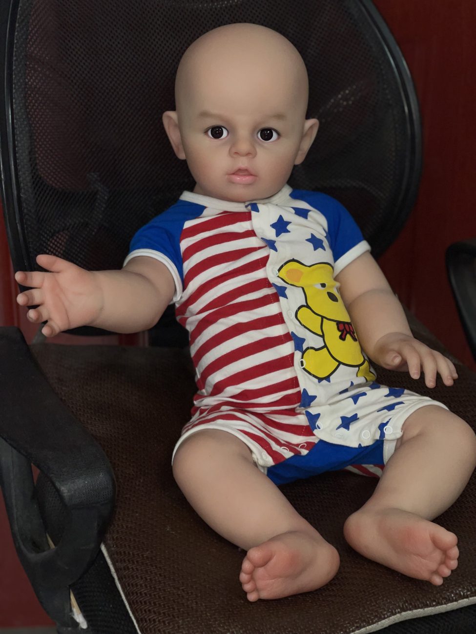 Poupée bébé garçon en silicone UTDOLLS 66 cm – Style nouveau-né réaliste – Image 6